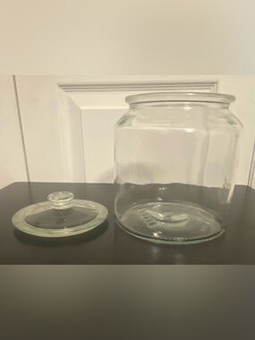 IKEA Clear Glass Storage Jar with Lid